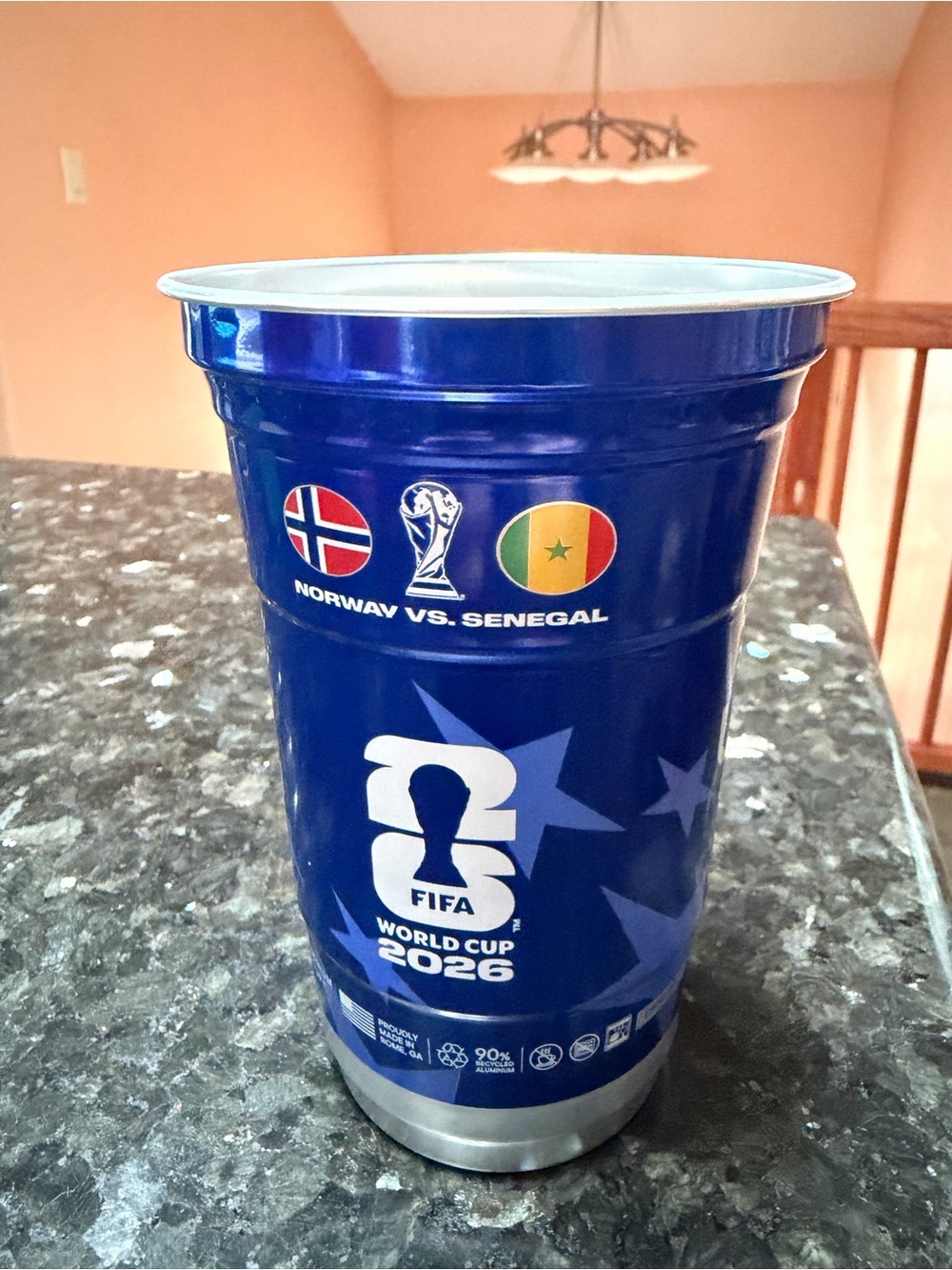 FIFA Word Cup 2026 Norway VS. Senegal Aluminum Michelob Ultra Beer Souvenir Cup